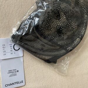 Chantelle very sexy full-coverage black lace bra with nude mesh under the lace